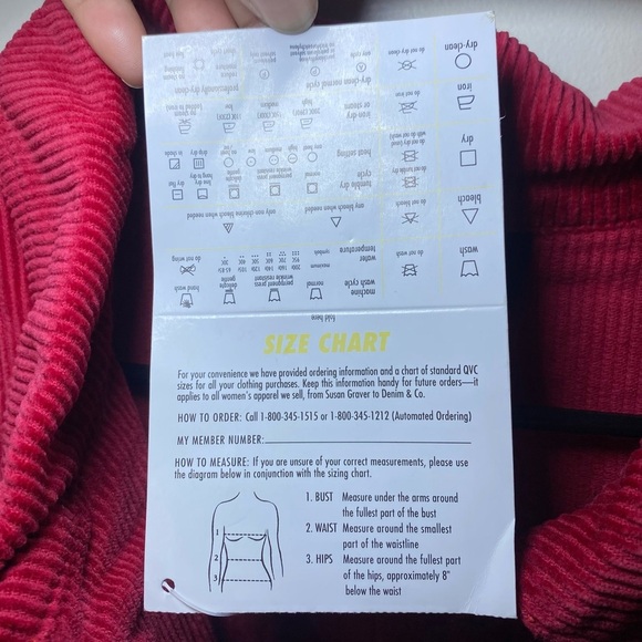 Denim&Co Red Utility Jacket Classic Collar Relaxed Fit - Picture 6 of 9